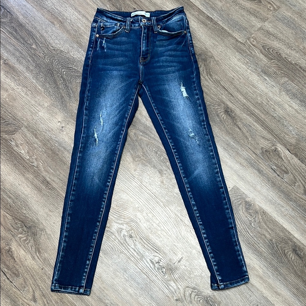KanCan Blue Skinny Distressed Jeans